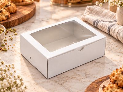 Cake Box Window 7 x 5 x 2.5 White (each)