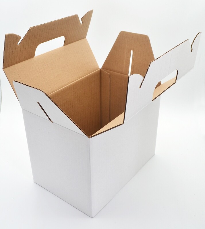 Box Corrugated Picnic White 250 x 160 x 180 mm Large