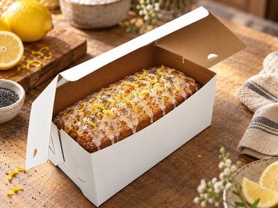 Cake Box Window 9 x 5 x 4 White (ea)