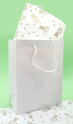 Paper BB Bag Rope Handle Small White 235 x 125 x 320 mm (ea)