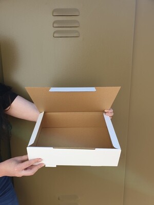 Box Corrugated Parcel Large - 330 x 240 x 85 mm White (ea)