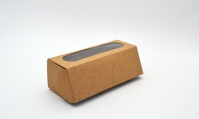 Box Macaron Window Eco Kraft - 180 x 55 x 60 mm (ea)