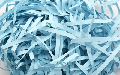 Shredded Narrow Cut Paper 90g - Pastel Blue (ea)