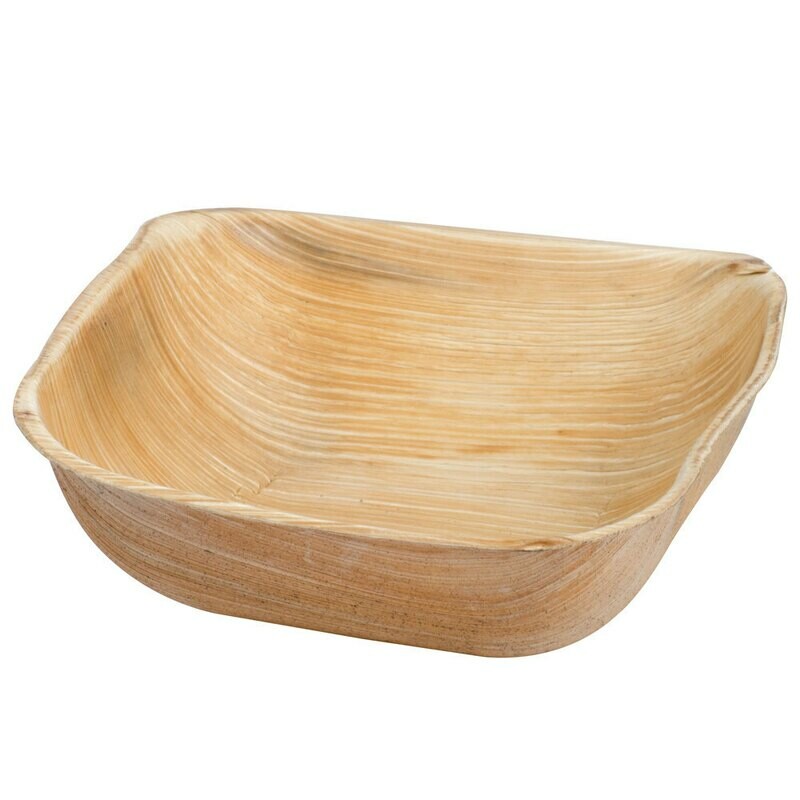 Palm Leaf Deep Plate 100 x 100 mm (Qty 25)