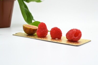 Mini cake board rectangular gold embossed 150 x 50 mm (ea)