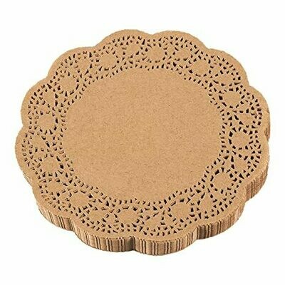 Doilies Round 4.5"(11.5x11.5cm) Natural (Qty48)