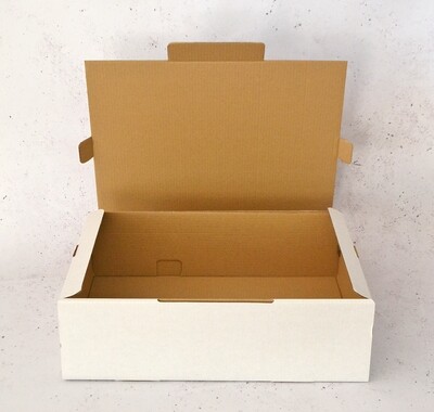 Box Corrugated Parcel XL 410 x 310 x 120 mm - White (ea)