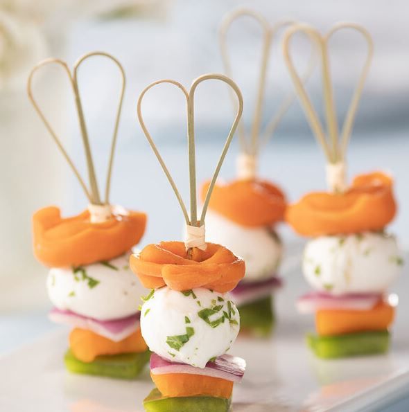 Skewers Bamboo Looped Heart Plain 9cm (100)
