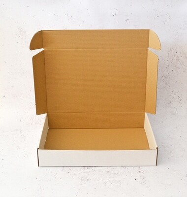 5kg Shipping Box White 395x250x72mm – Corrugated