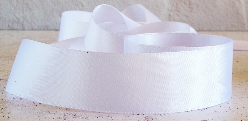 Satin Ribbon Luxury White 40 mm x 30 m (double faced)