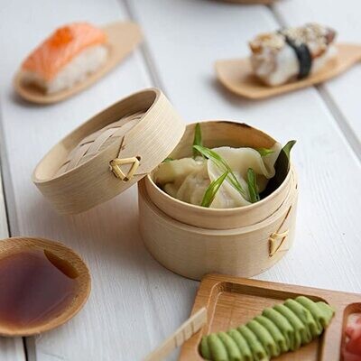 Bamboo Mini Steamer 50(H) x 75mm(D) (each)