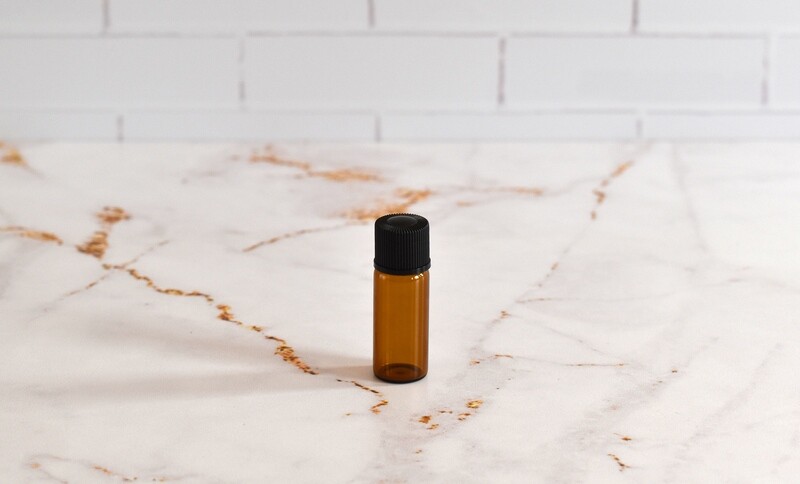Amber Glass Bottle Vial 5 ml + Cap Black (C013/415BE)