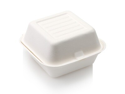Compostable Burger Clamshell Box 800ml (Qty 50)