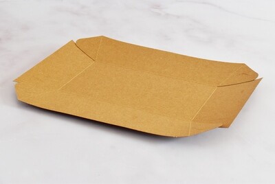 Burger &amp; Chips Food Tray Eco Kraft (ea)