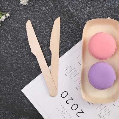 Wooden Knives 140mm – Disposable Cutlery (Pack of 100)