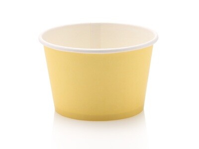 Tub Ice Cream Vintage 250 ml -  Pastel Yellow (50pc)