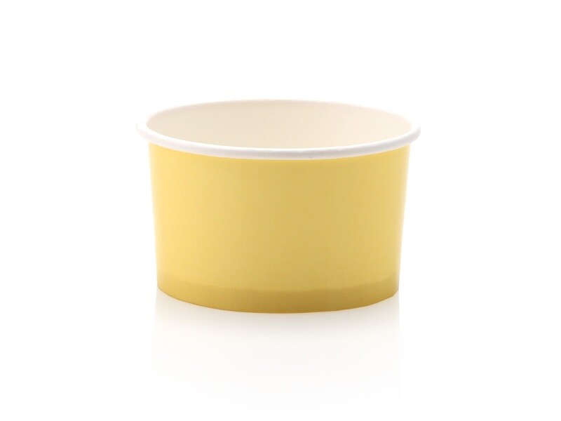 Tub Ice Cream Vintage 120 ml -  Pastel Yellow (50pc)