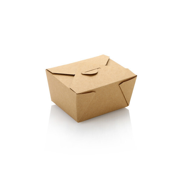 Small Kraft Takeaway Lunch Boxes – Poly Lined 110x90x63mm (Pack of 50)