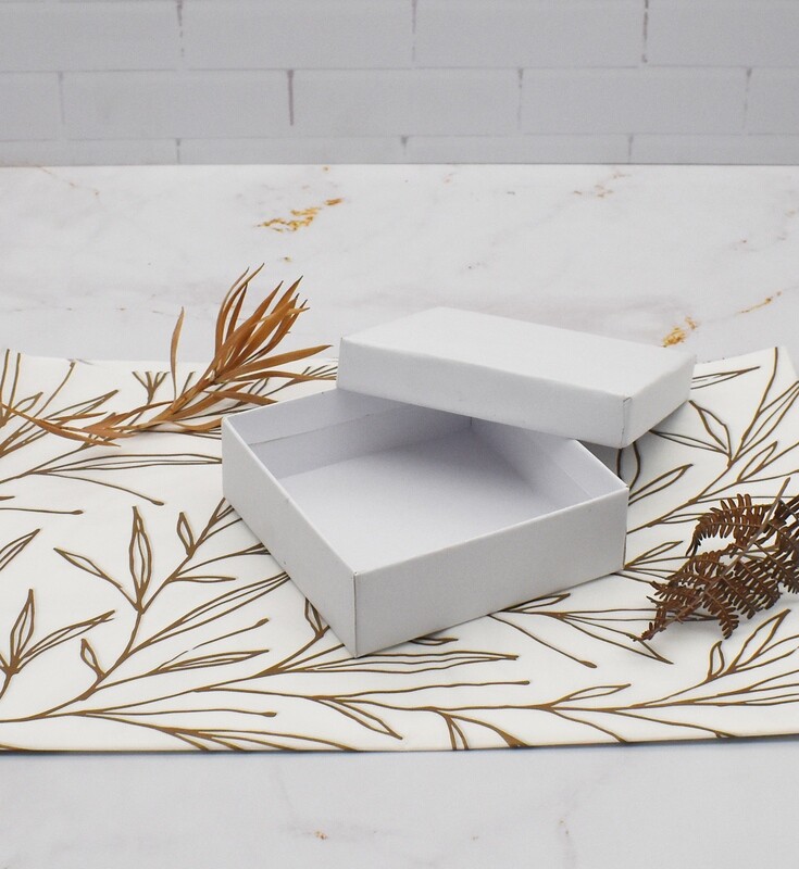 Chipboard Jewellery box-White Large (each)
