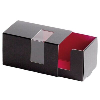 3 Macaron Box Black &amp; Pink - 81 x 47 x 47 mm