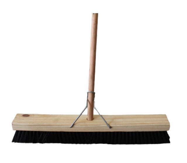 Platform Broom Soft Bristles Black