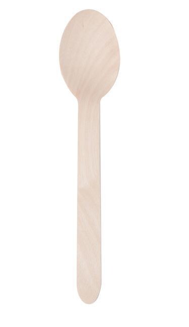 Wooden Teaspoons 140mm – Disposable (Pack of 100)
