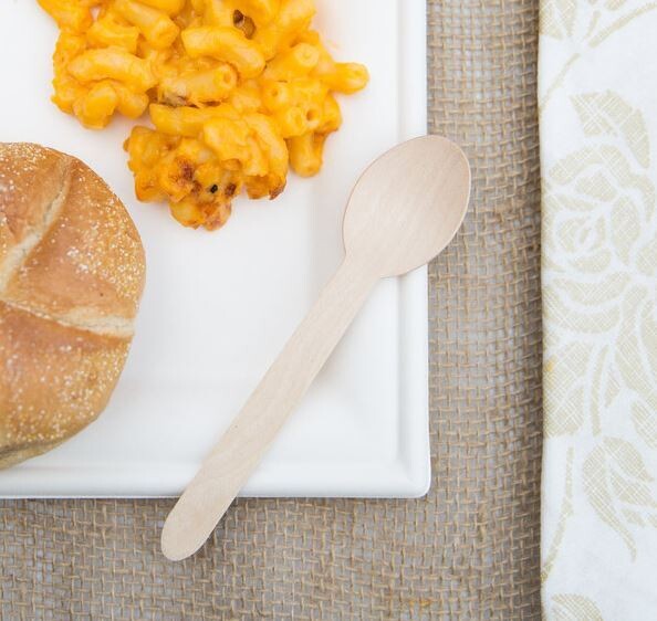 Wooden Teaspoons 140mm – Disposable (Pack of 100)