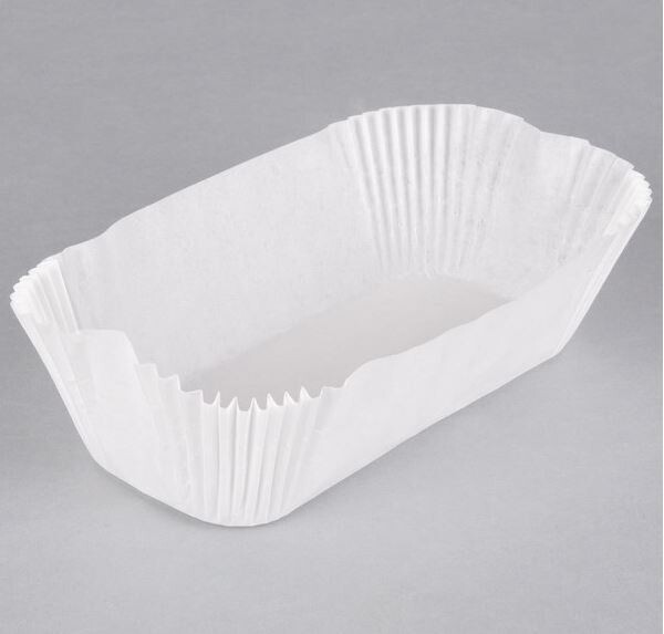 Mini Loaf Liners Bleached 80 x 40 x 35 mm (100's)