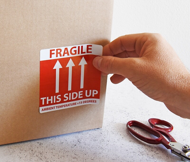 Labels Fragile This Side Up 98 x 98 mm (Qty 100)