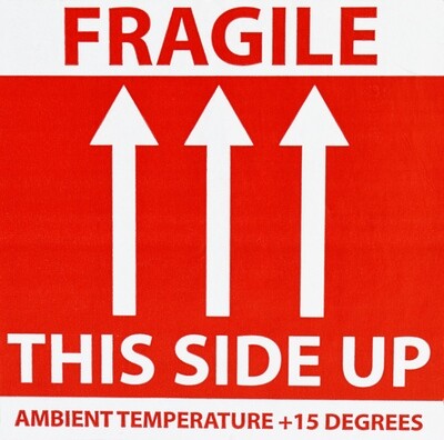 Labels Fragile This Side Up 98 x 98 mm (Qty 100)