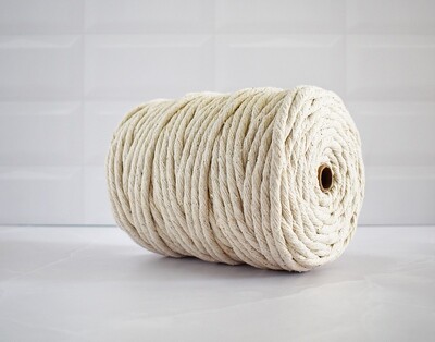Cotton Twine 6mm Single Twist x 1kg - 100 meters (each)