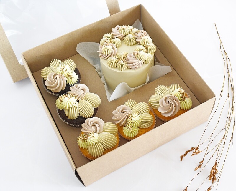 Bento Cake Box Kraft 250x250x90mm
