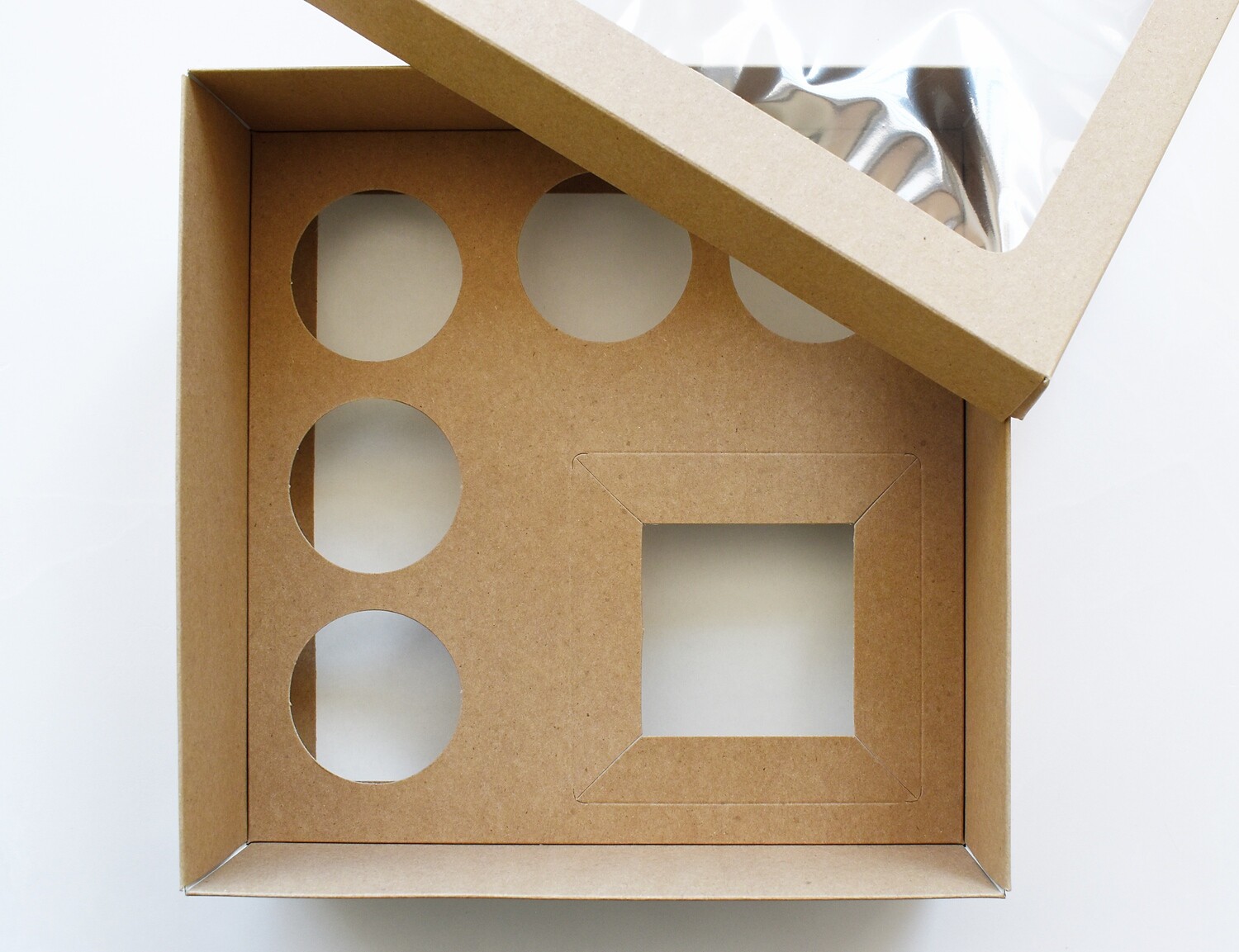 Bento Cake Box Kraft 250x250x90mm