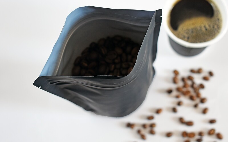 Recyclable Stand Up Zip Pouch 140x245+80mm Black (50)* No Valve
