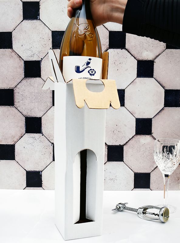 Box Corrugated Wine Bottle Pack 1 - White (ea)