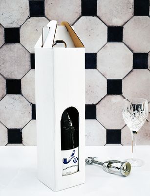 Box Corrugated Wine Bottle Pack 1 - White (ea)