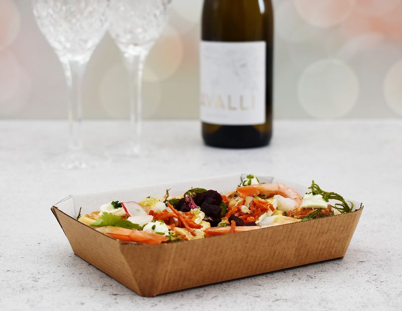 Cake &amp; Loaf Platter with PET Dome 170 x 130 x 70mm (Pack of 10)