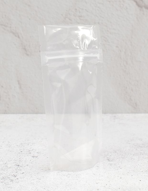 Clear Stand Up Pouch with Zipper 80 x 145mm (Qty 50)