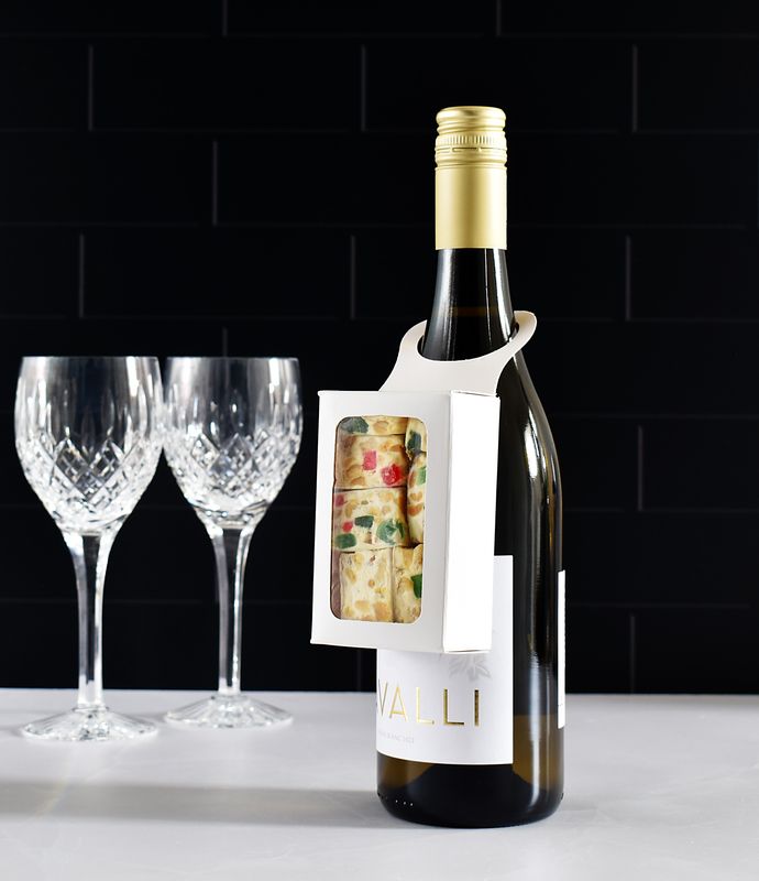 Bottle Neck Gift Box with Window White - 60 x 100 x 40 mm