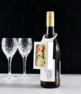 Bottle Neck Gift Box with Window White - 60 x 100 x 40 mm