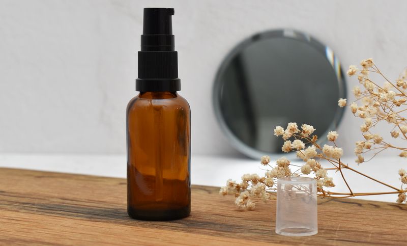 Amber Dropper Bottle 30ml - Lotion Pump Black (18/410)