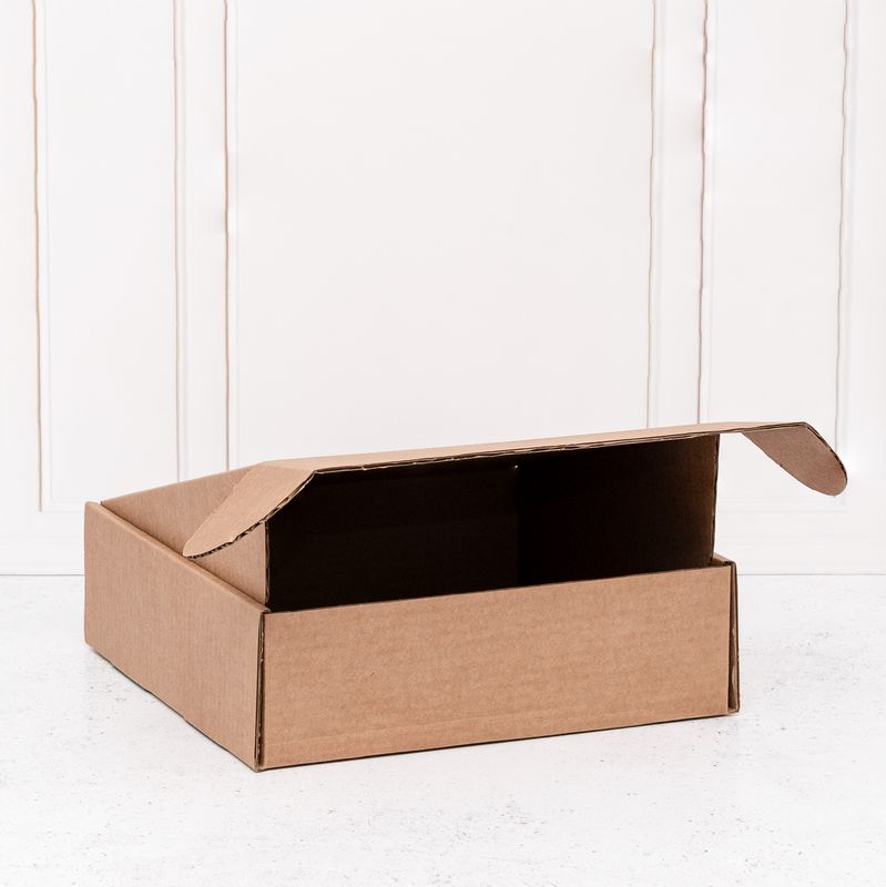 Box Corrugated Shipping 260mm x 260mm x 80mm Kraft (ea)