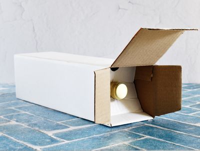 Wine Bottle Box White – Single Bottle 95x95x330mm (No Handle)