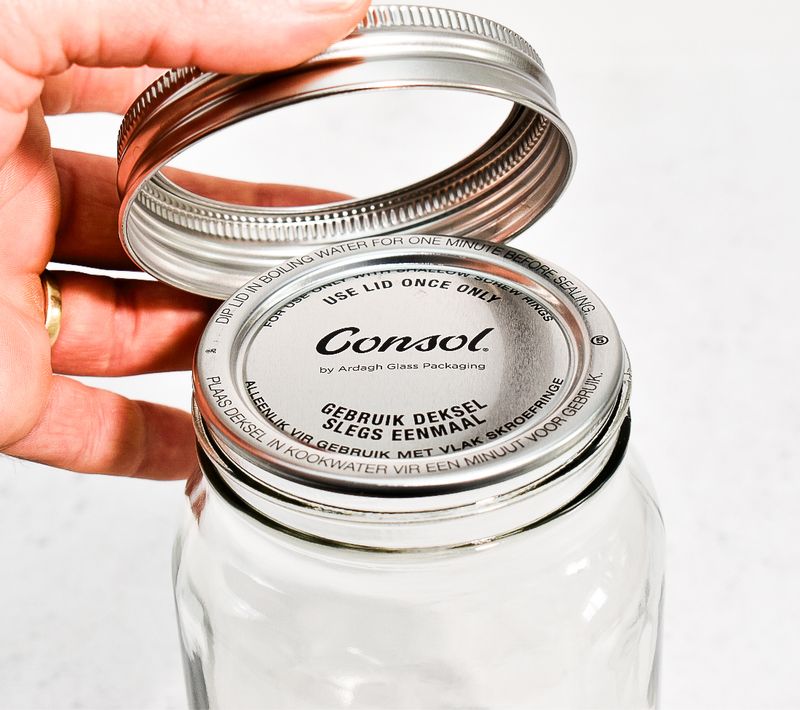 Glass Jar Consol Preserve 1L + Silver Lid  (ea)