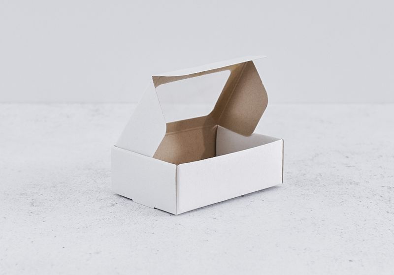 Gift Box Window White 90 x 60 x 25 mm (ea)