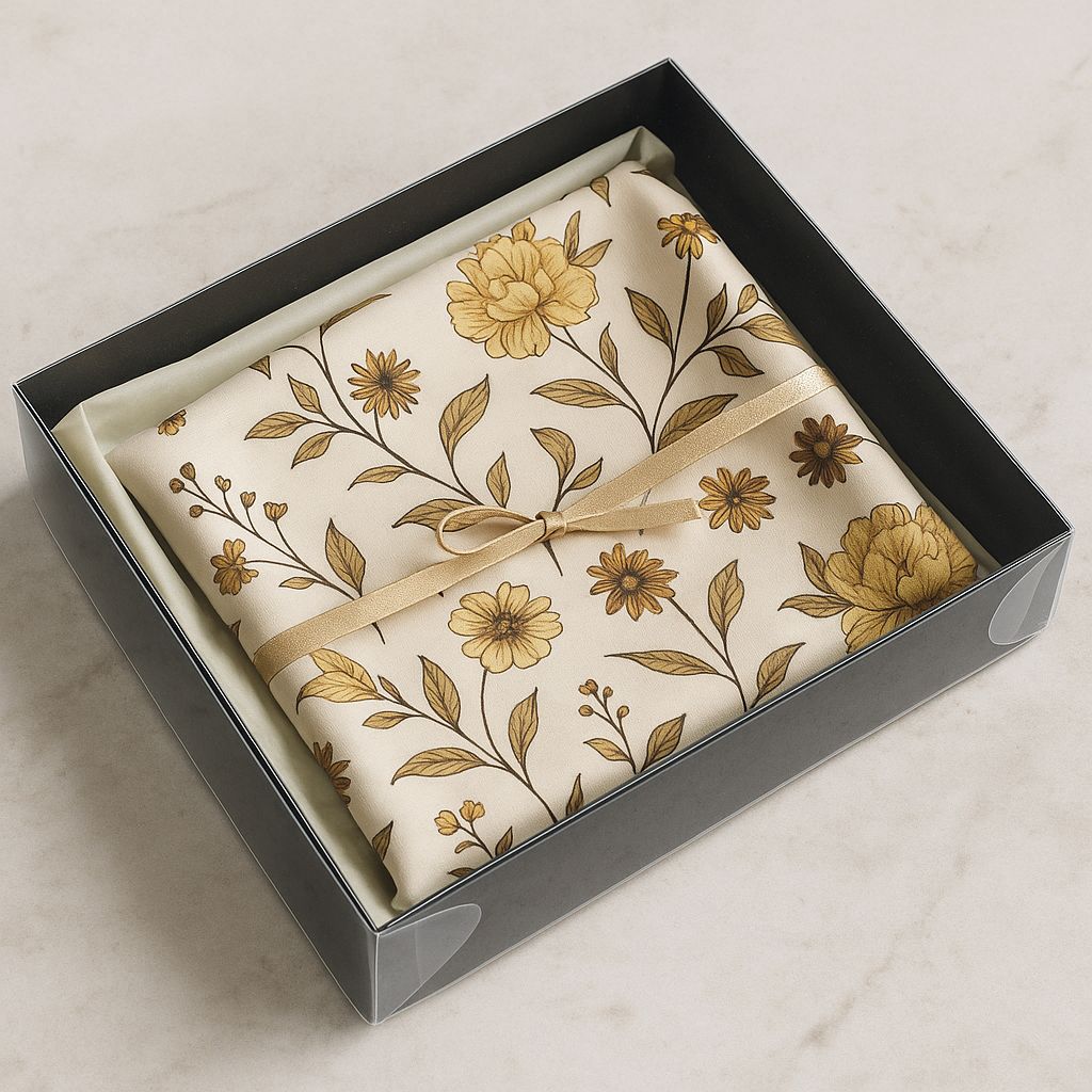 Black Gift Box with PVC Lid 225x170x55mm