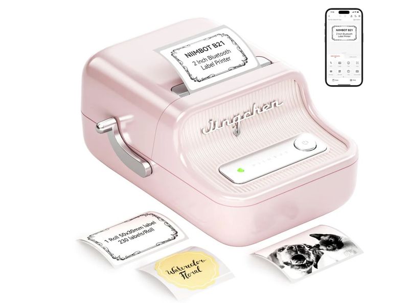 Niimbot B21 Portable Thermal Label Printer Pink (each)