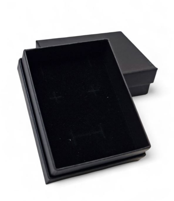 Chipboard Jewellery Velvet box-Black 65x85x30 mm (each)