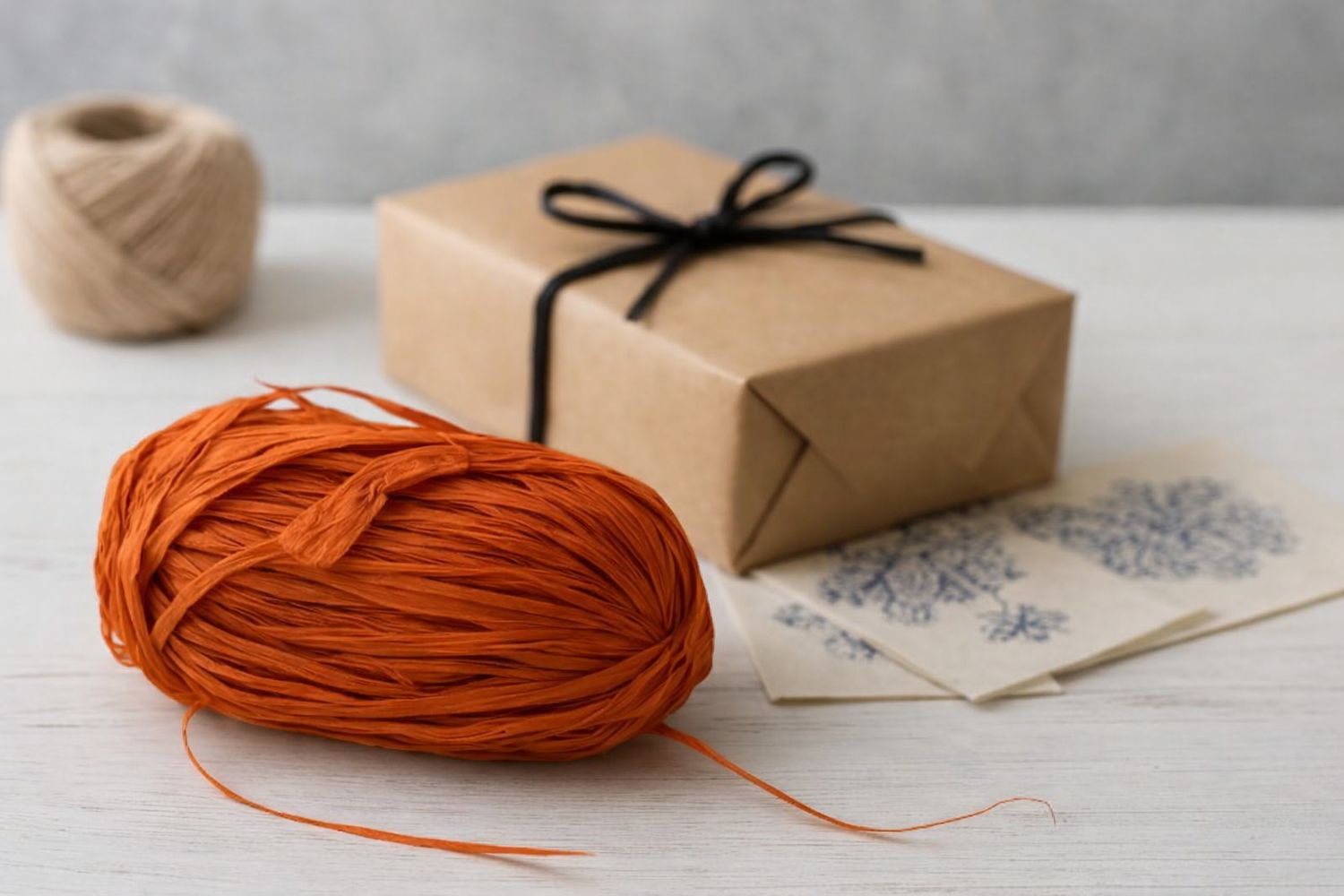 Raffia 50g Burnt Orange (ea)