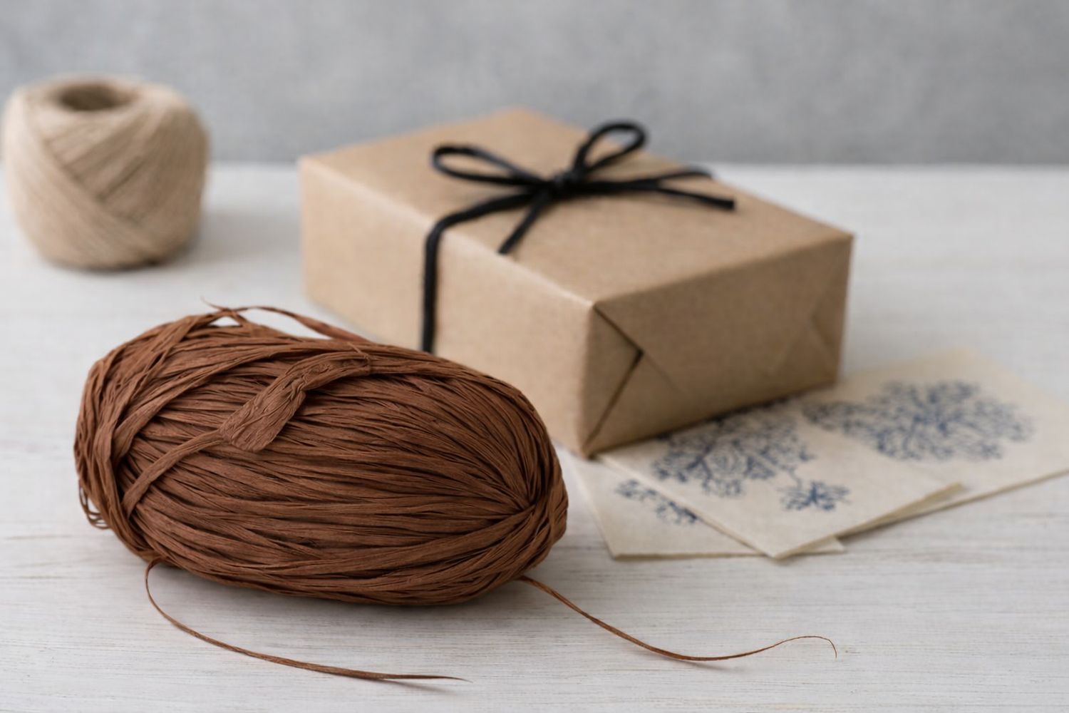 Raffia 50g Dark Brown (ea)